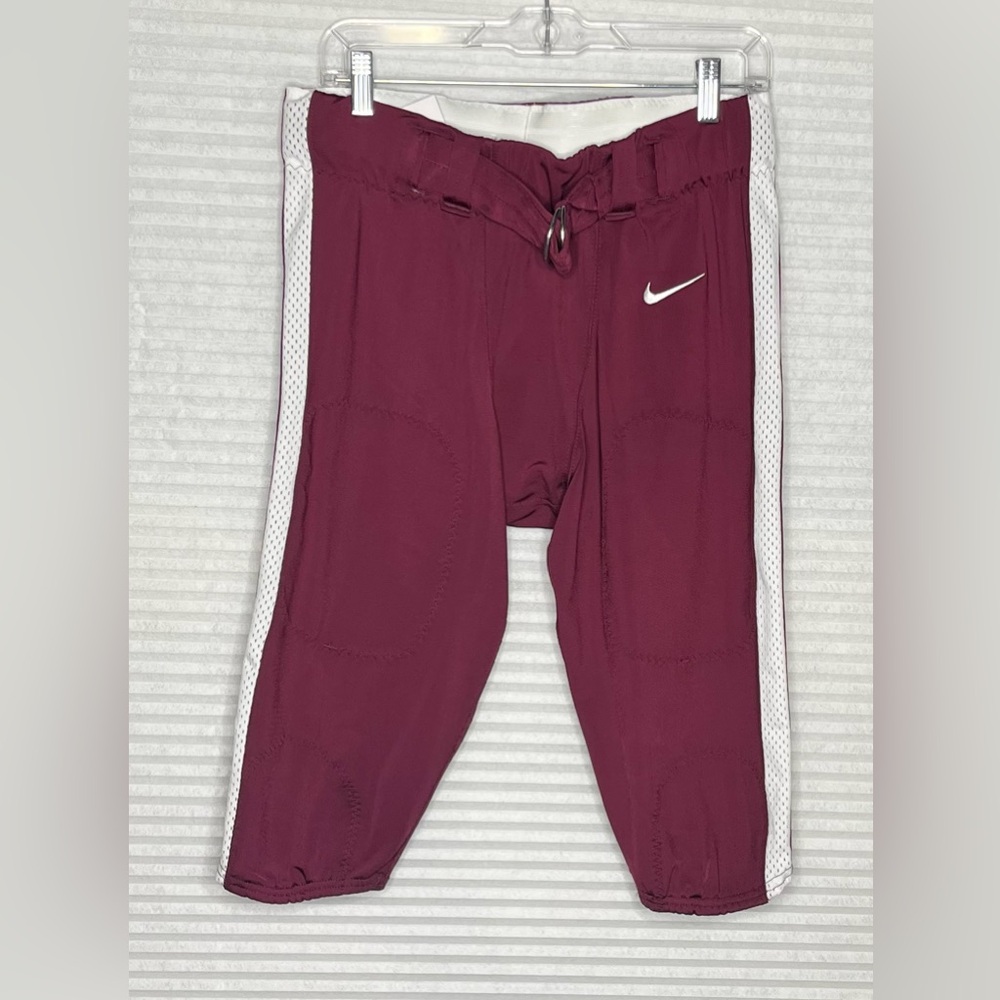 Nike Men’s  football pants maroon burgundy white size Large NEW